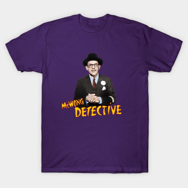 Mr Wong Detective - Boris Karloff T-Shirt by wildzerouk